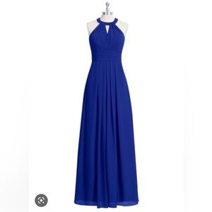 Azazie Abbey - Dusty Blue Dress